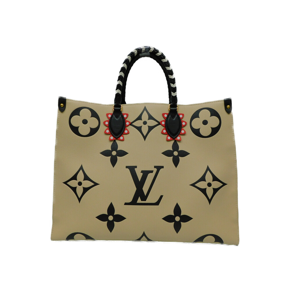 Louis Vuitton On Cream White Monogram the bag Empreinte handbag Giant Go tote